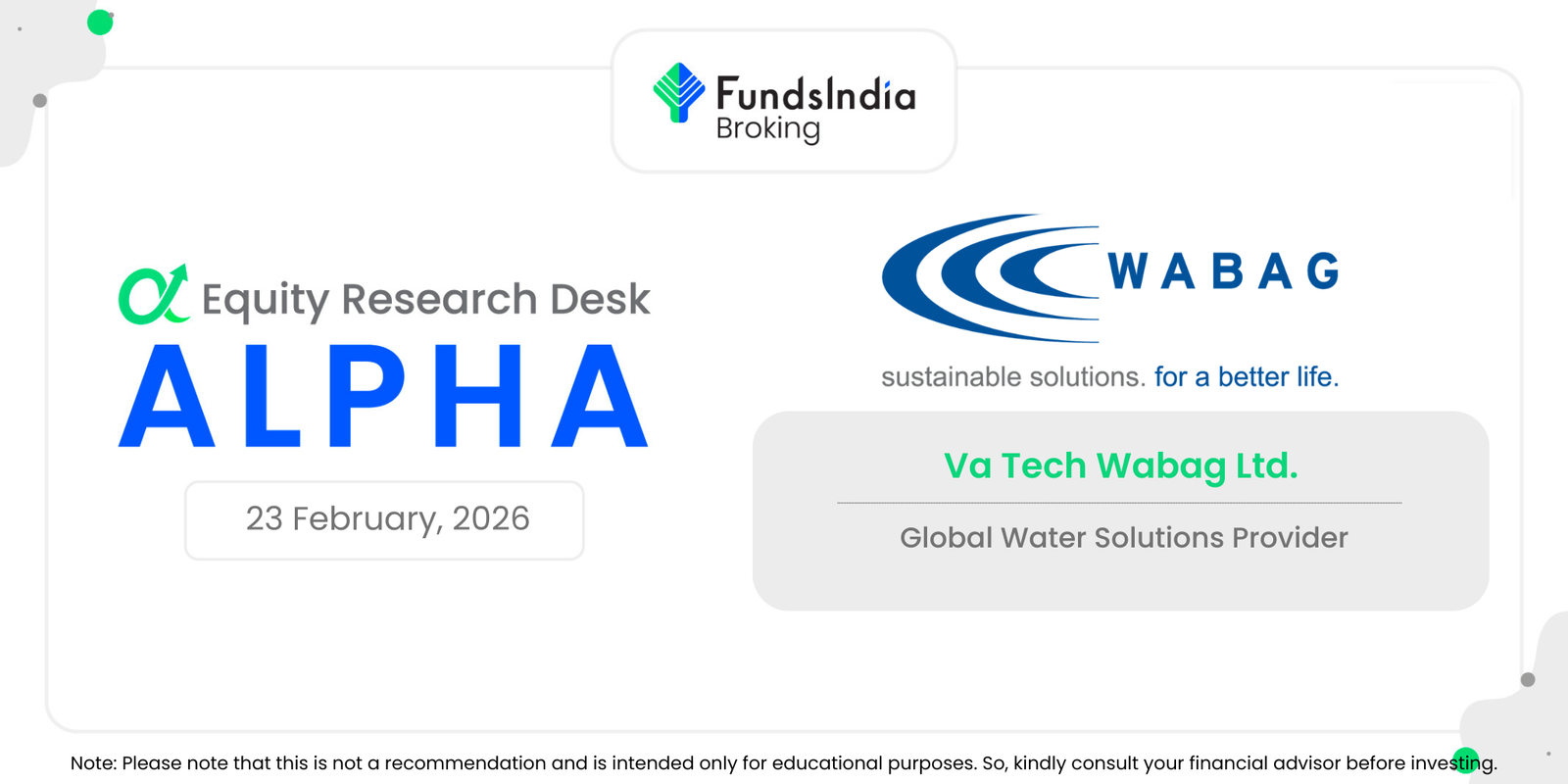 You are currently viewing VA Tech Wabag Building a Global Water Solutions PlatformInsights