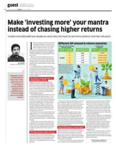Read more about the article Investing MORE vs. Chasing Higher Returns – Economic Times Wealth (15-Jun-2026)